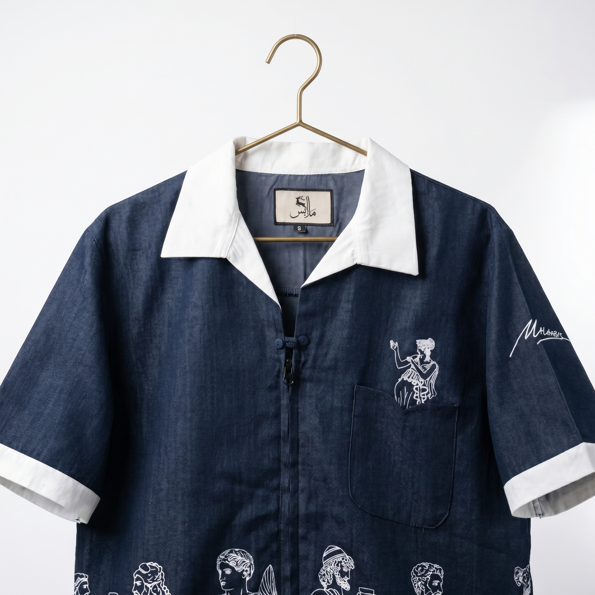 Malaabis — Olympus Navy Camp Collar Shirt | Greek Gods Edition