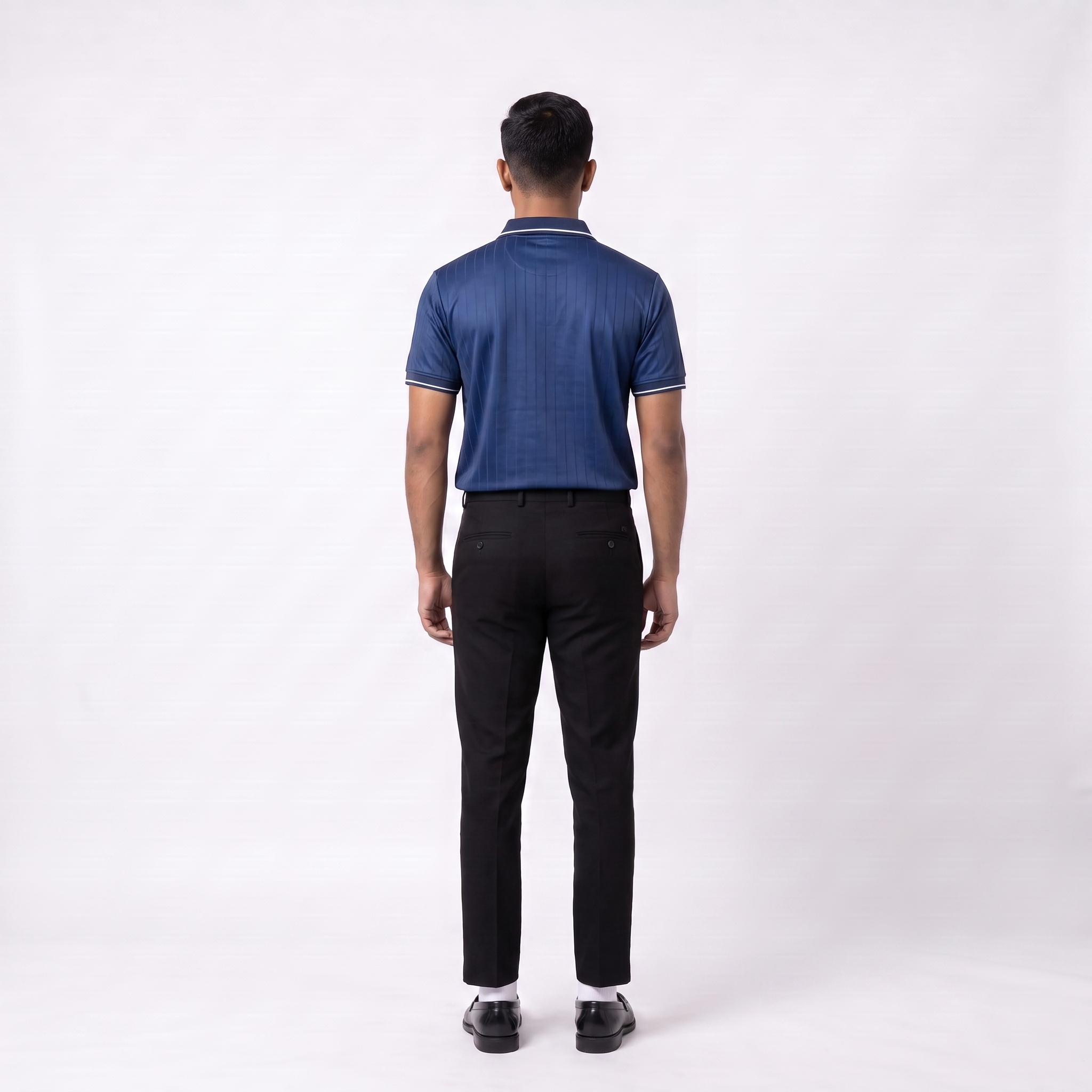 Pinstripe Polo – Bahr (Blue) | Malaabis