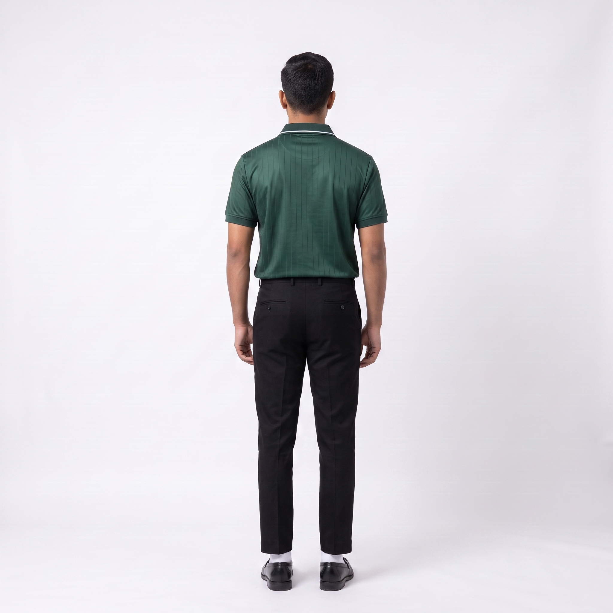 Pinstripe Polo – Wadi (Green) | Malaabis