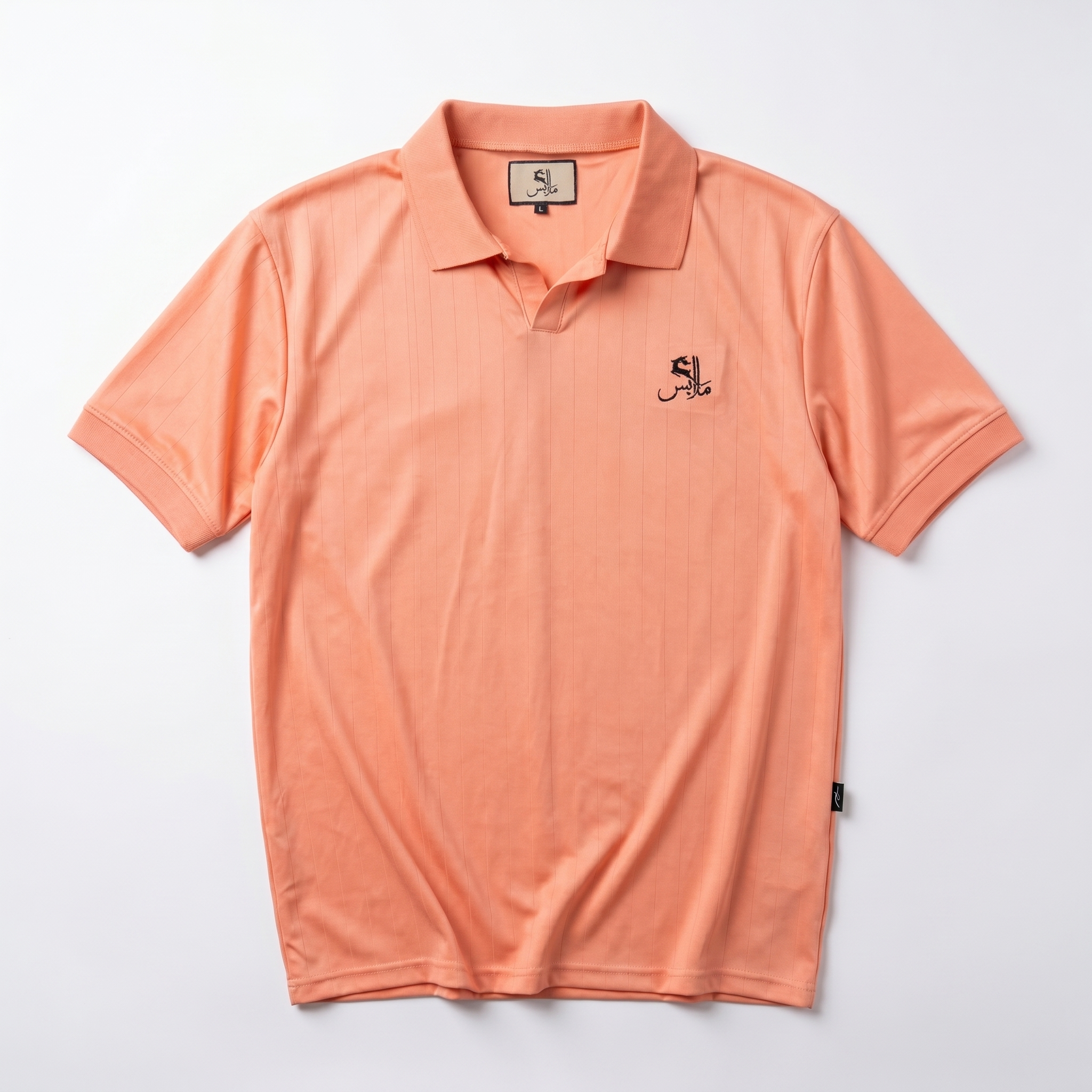 Pinstripe Polo – Fajar (Peach) | Malaabis