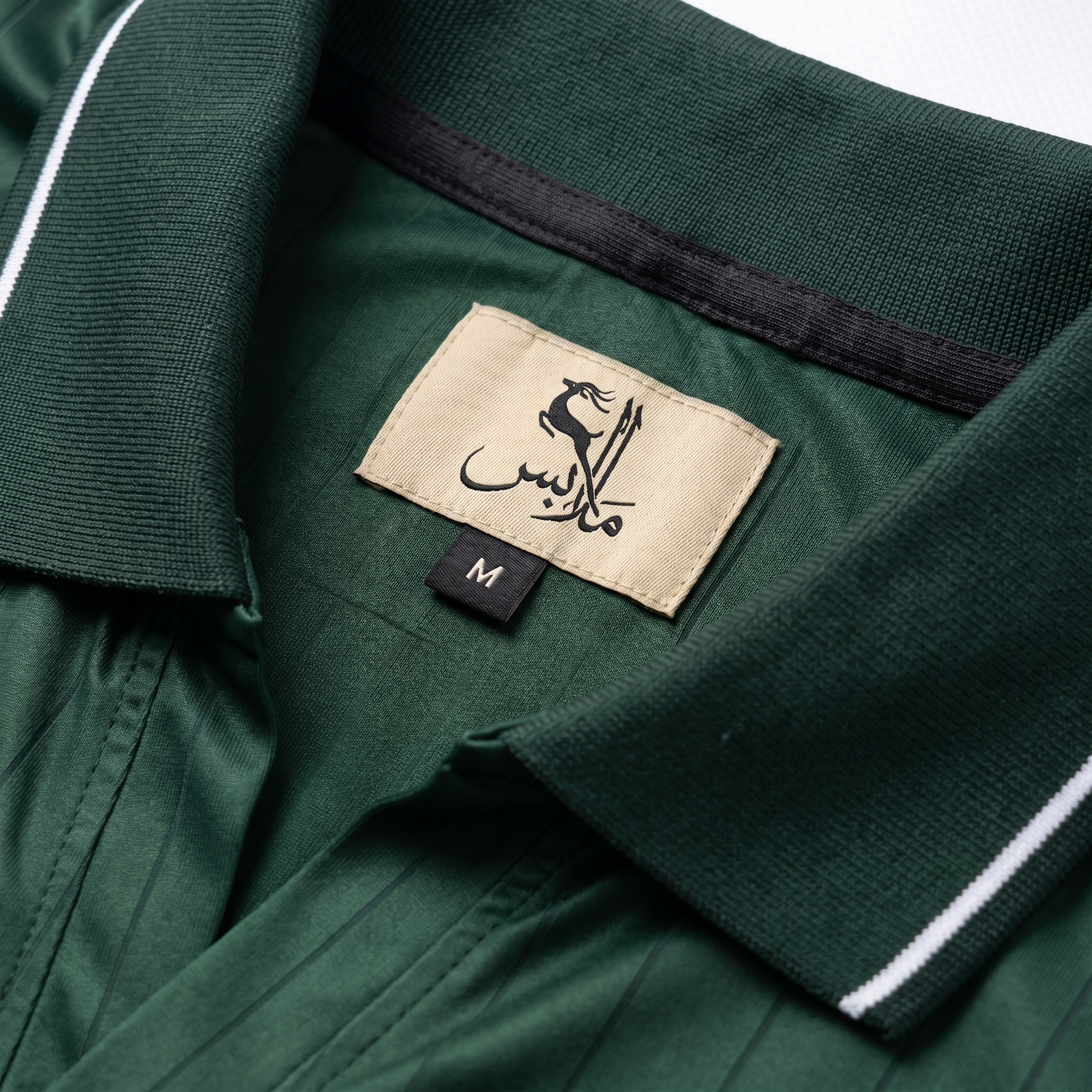 Pinstripe Polo – Wadi (Green) | Malaabis