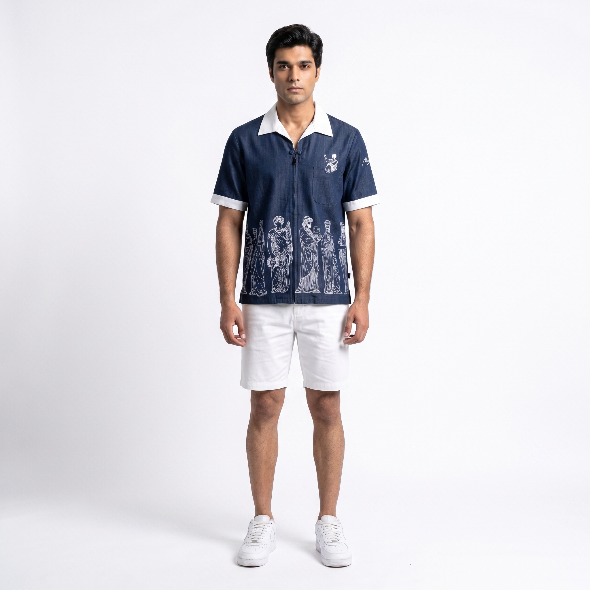 Malaabis — Olympus Navy Camp Collar Shirt | Greek Gods Edition