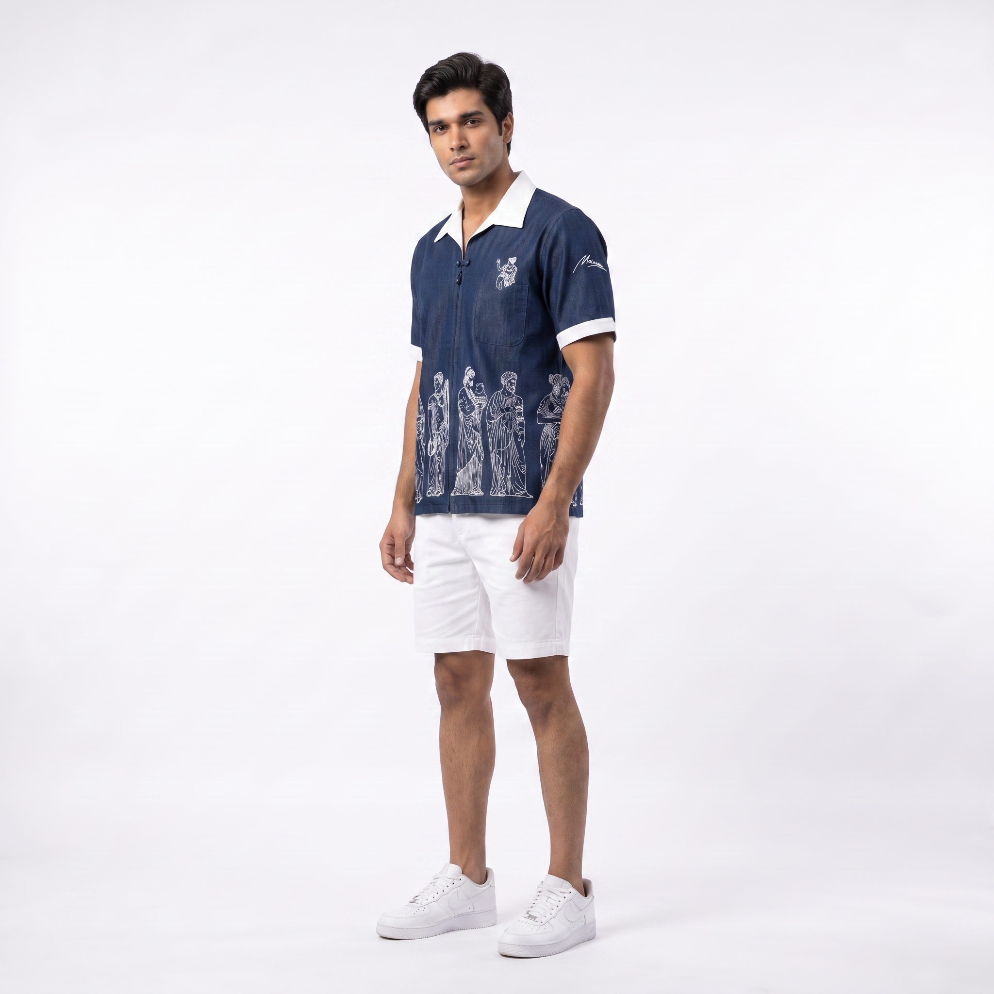Malaabis — Olympus Navy Camp Collar Shirt | Greek Gods Edition
