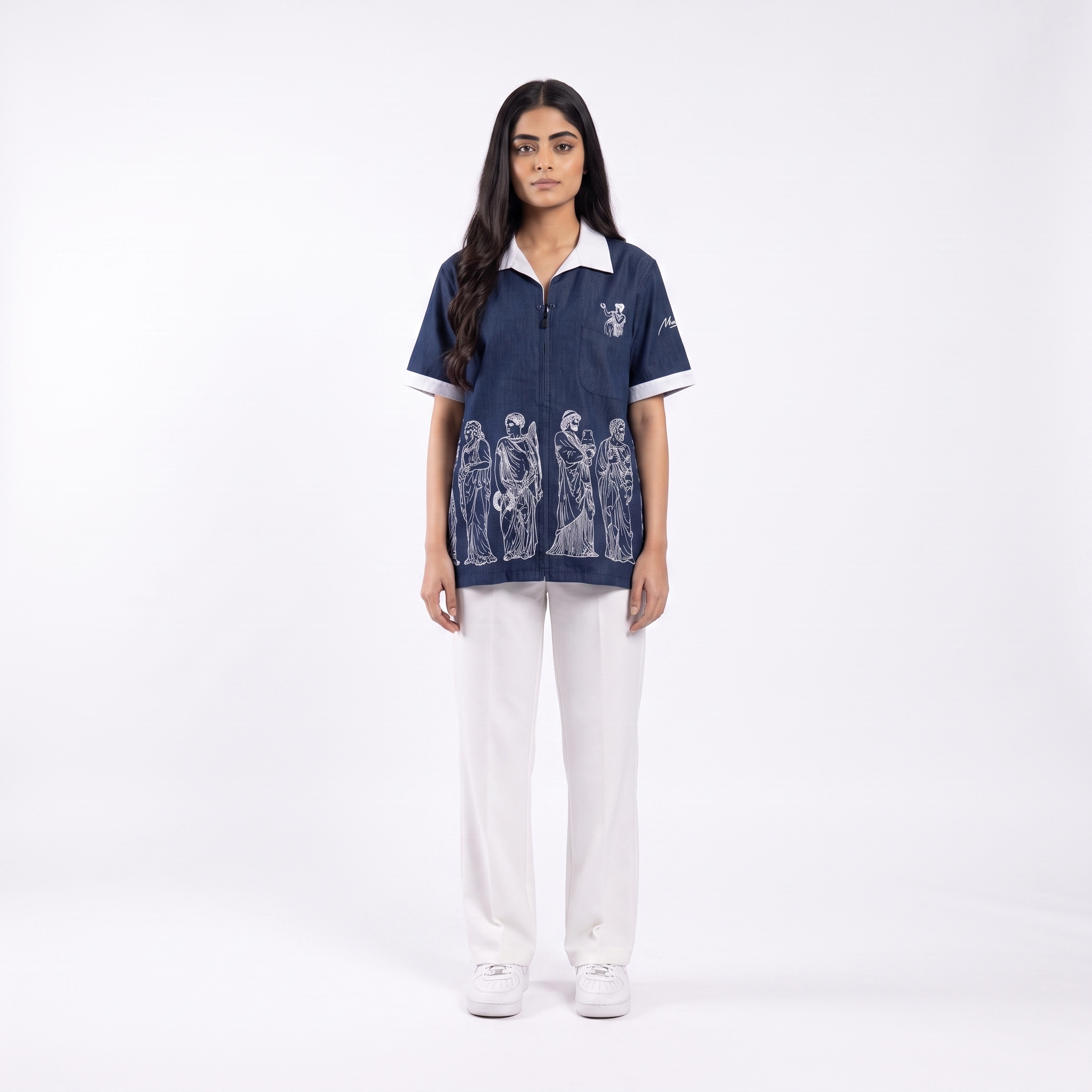 Malaabis — Olympus Navy Camp Collar Shirt | Greek Gods Edition