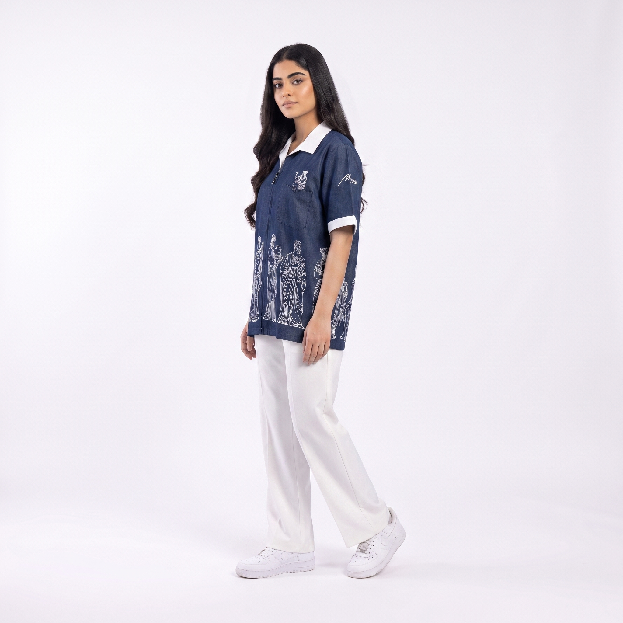 Malaabis — Olympus Navy Camp Collar Shirt | Greek Gods Edition